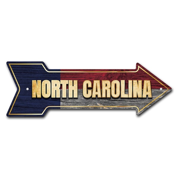 Signmission North Carolina Arrow Sign Funny Home Decor 18in Wide P-ARROW-999705 - main